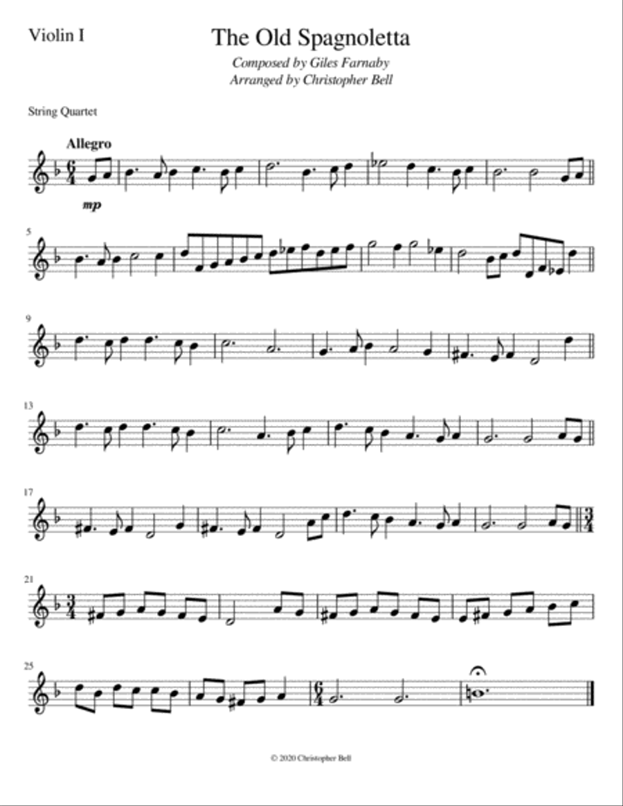 The Old Spagnoletta String Quartet scores gallery preview page 3