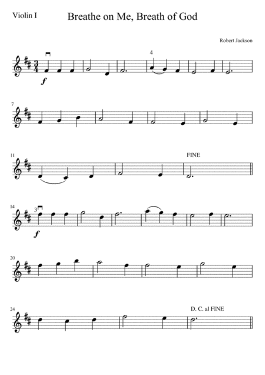 Breathe on Me, Breath of God String Quartet scores gallery preview page 4