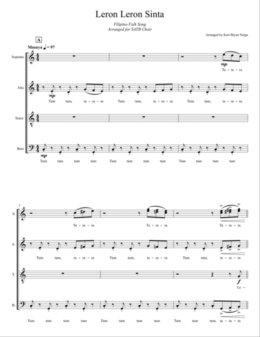 Leron Leron Sinta 4-Part scores gallery preview page 2