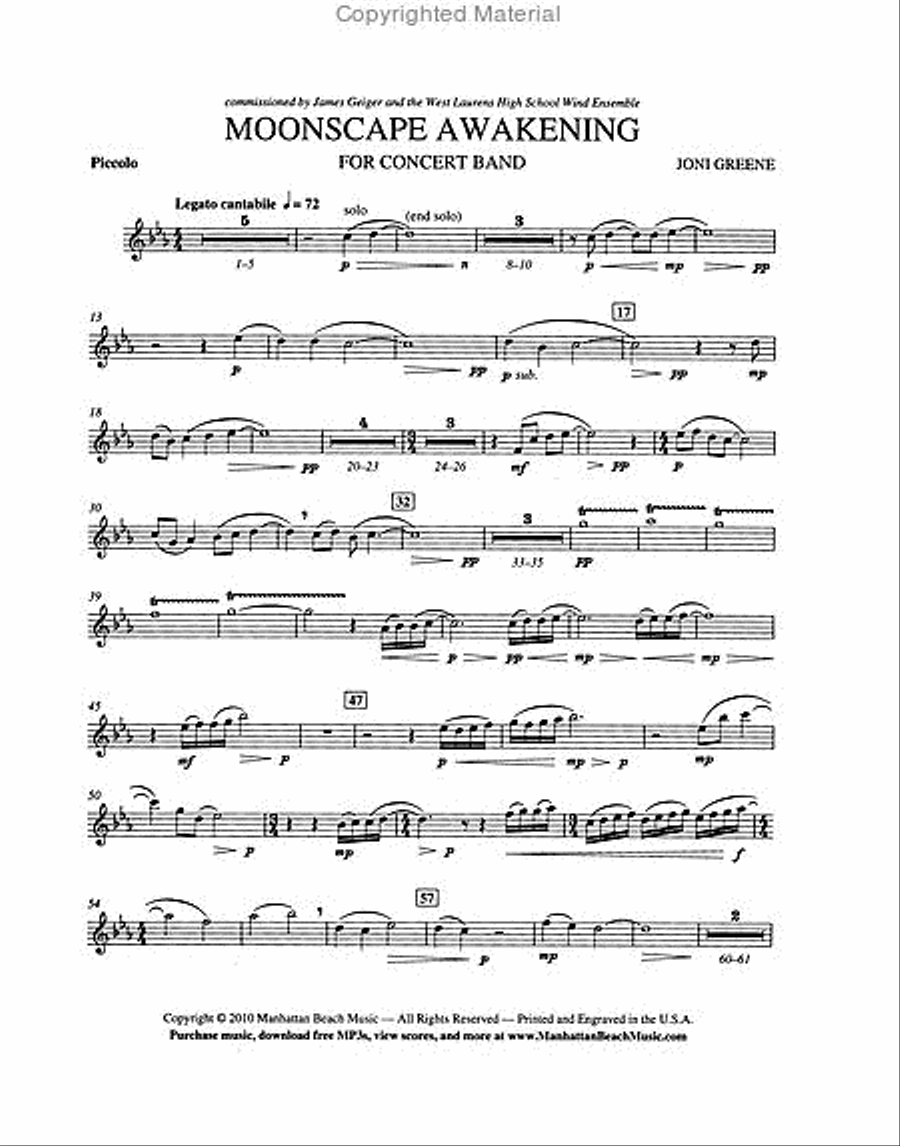 Moonscape Awakening Concert Band scores gallery preview page 4