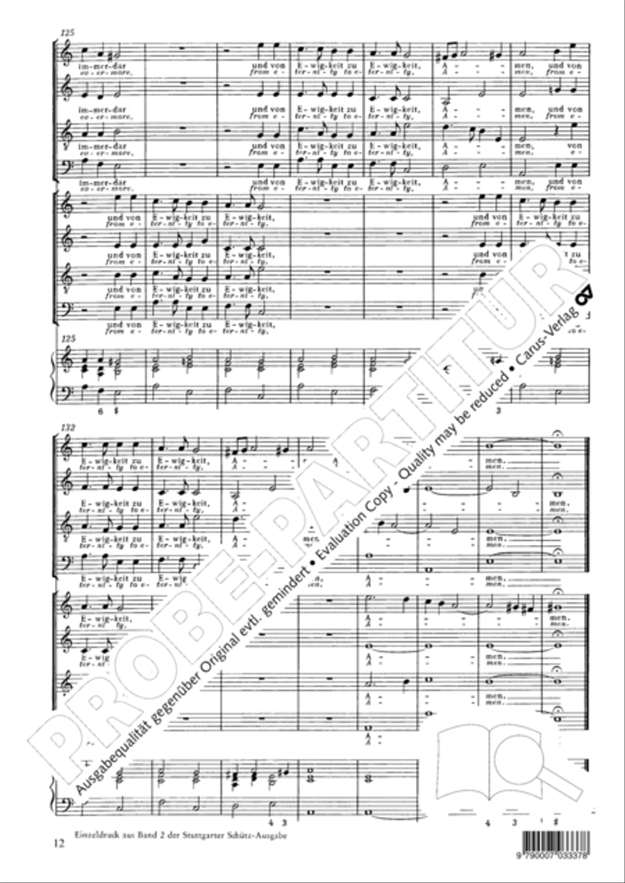 O Lord, rebuke me not in thy wrath (Ach Herr, straf mich nicht in deinem Zorn) 4-Part scores gallery preview page 13