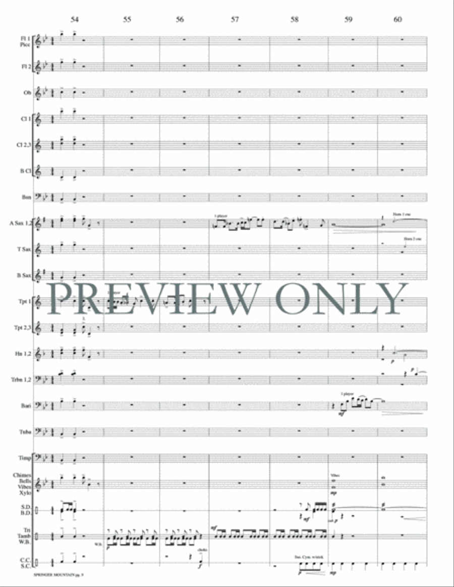 Springer Mountain Concert Band scores gallery preview page 12