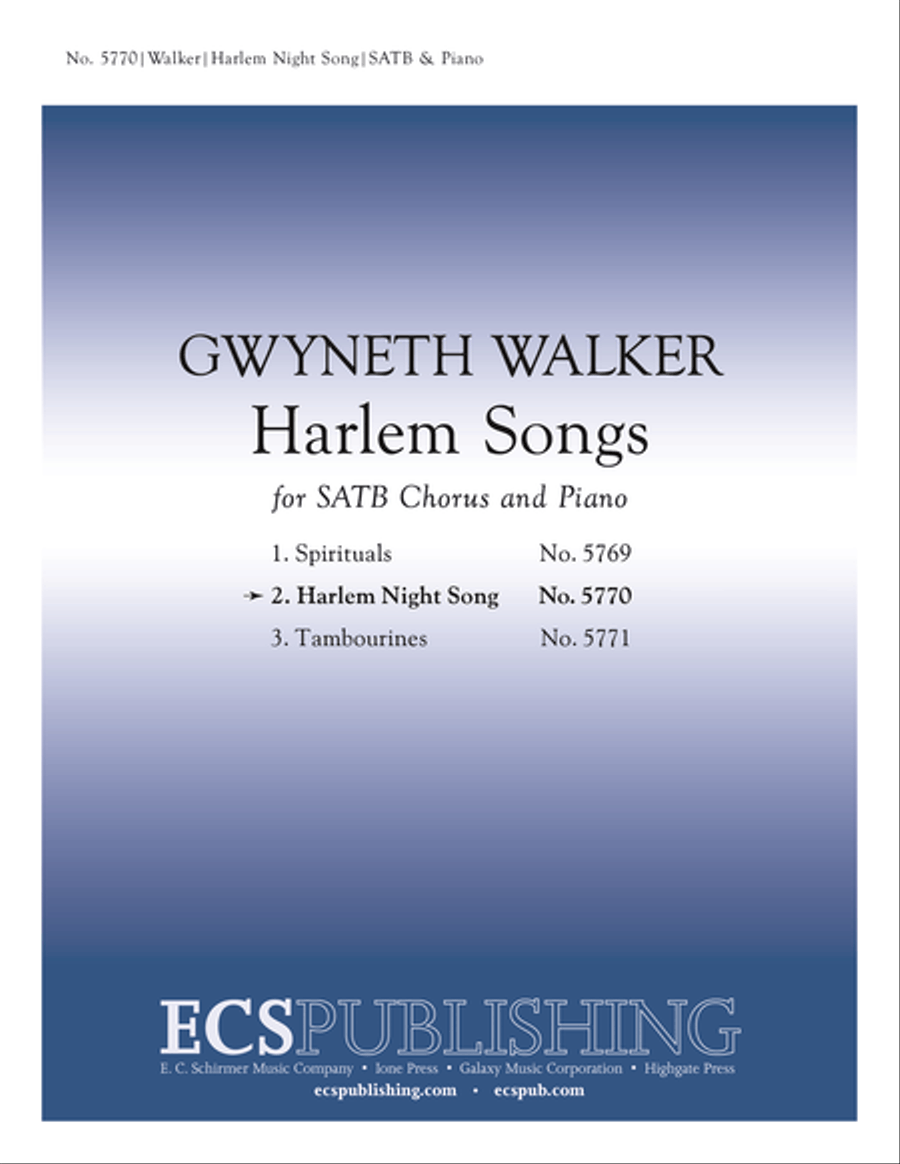 Harlem Night Song from Harlem Songs 4-Part scores gallery preview page 1