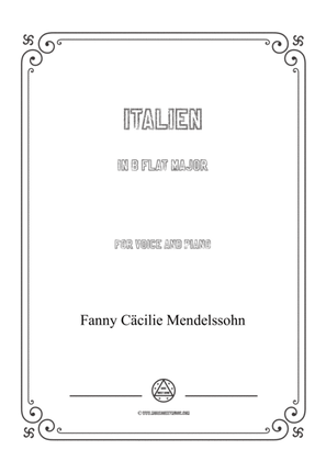 Book cover for Fanny Hensel-Italien in B flat Major,for voice and piano