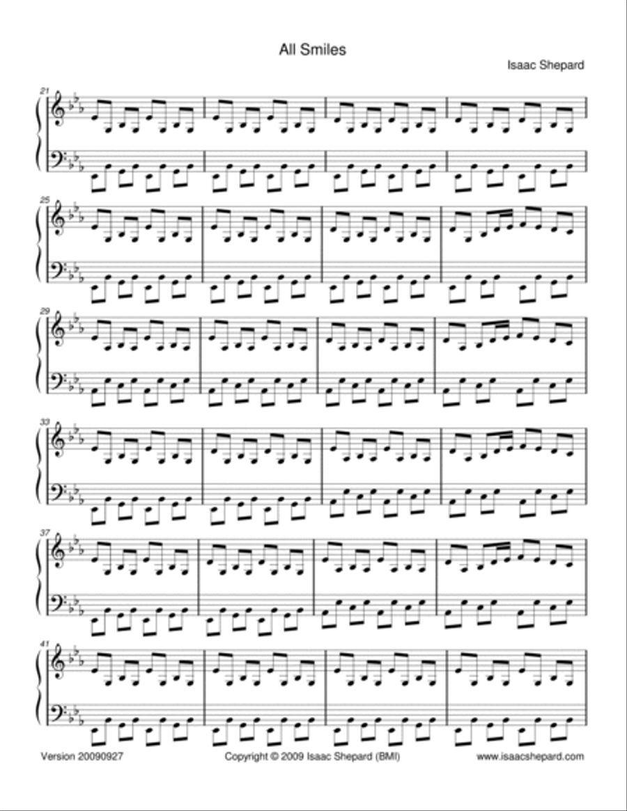 All Smiles Piano Solo scores gallery preview page 2