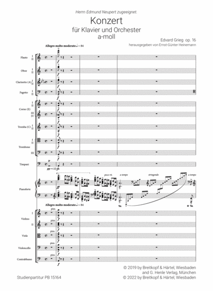 Piano Concerto in A minor Op. 16
