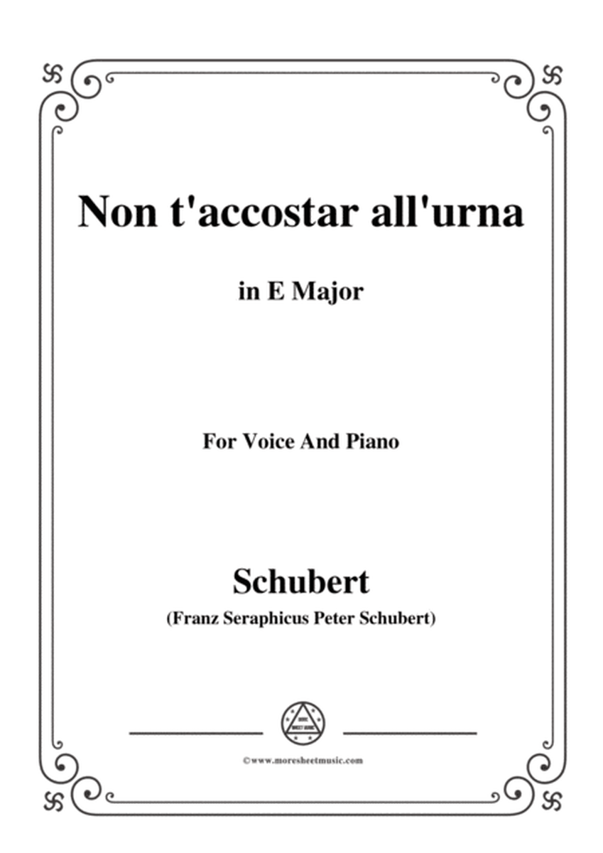 Schubert-Non t'accostar all'urna,D.688 No.1,in E Major,for Voice&Piano image number null