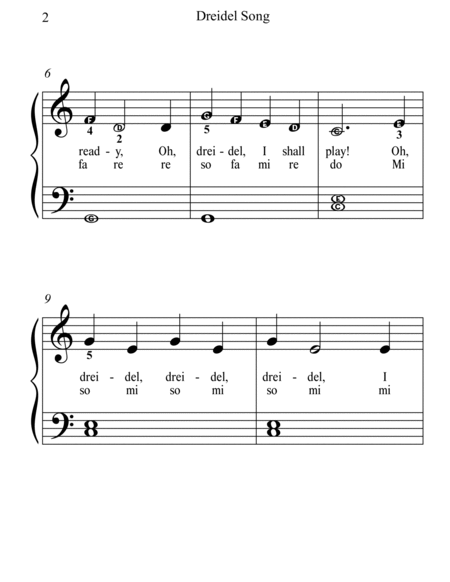 Dreidel Song (big alpha note notation)