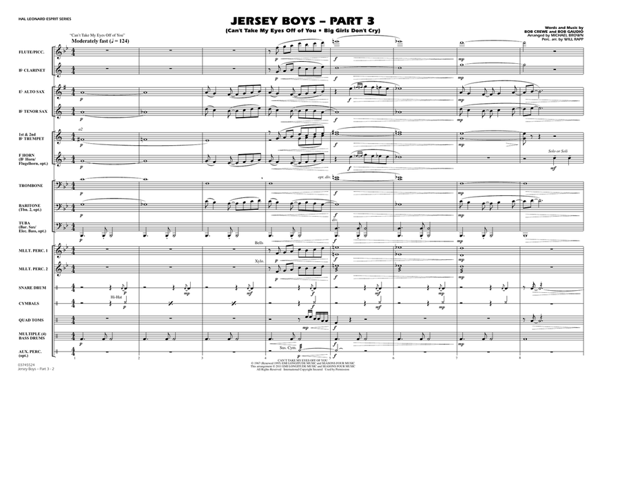 Jersey Boys: Part 3 - Full Score Marching Band scores gallery preview page 2