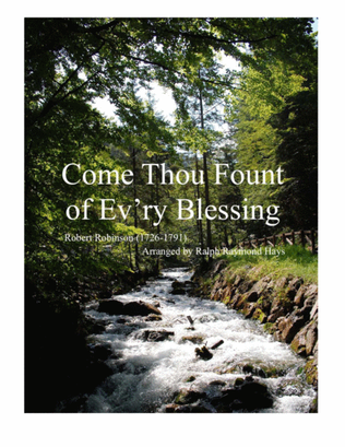 Book cover for Come Thou Fount of Ev'ry Blessing (for clarinet quartet)