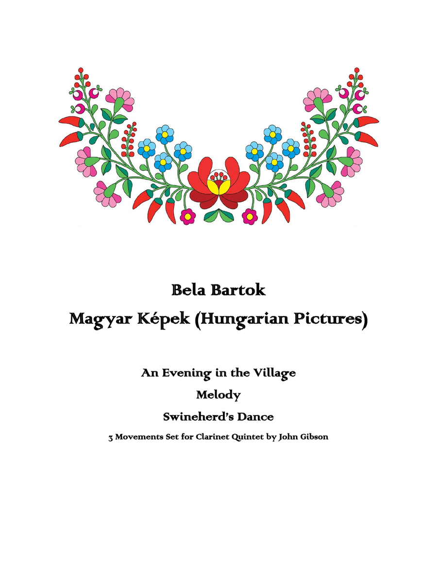 Magyar Kepek Woodwind Ensemble scores gallery preview page 1