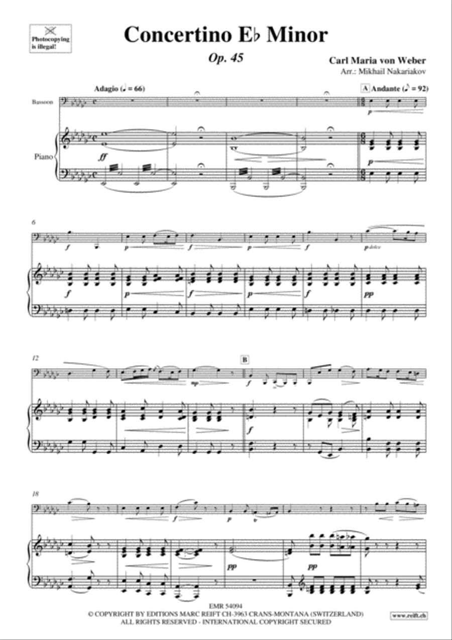 Concertino Eb Minor Bassoon Solo scores gallery preview page 4