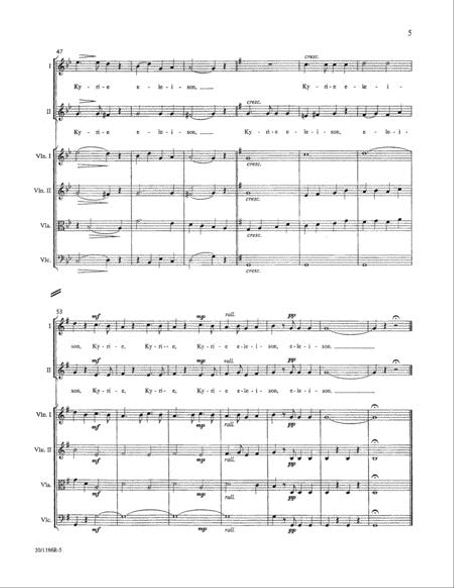 Messe Brève - Conductor's Score