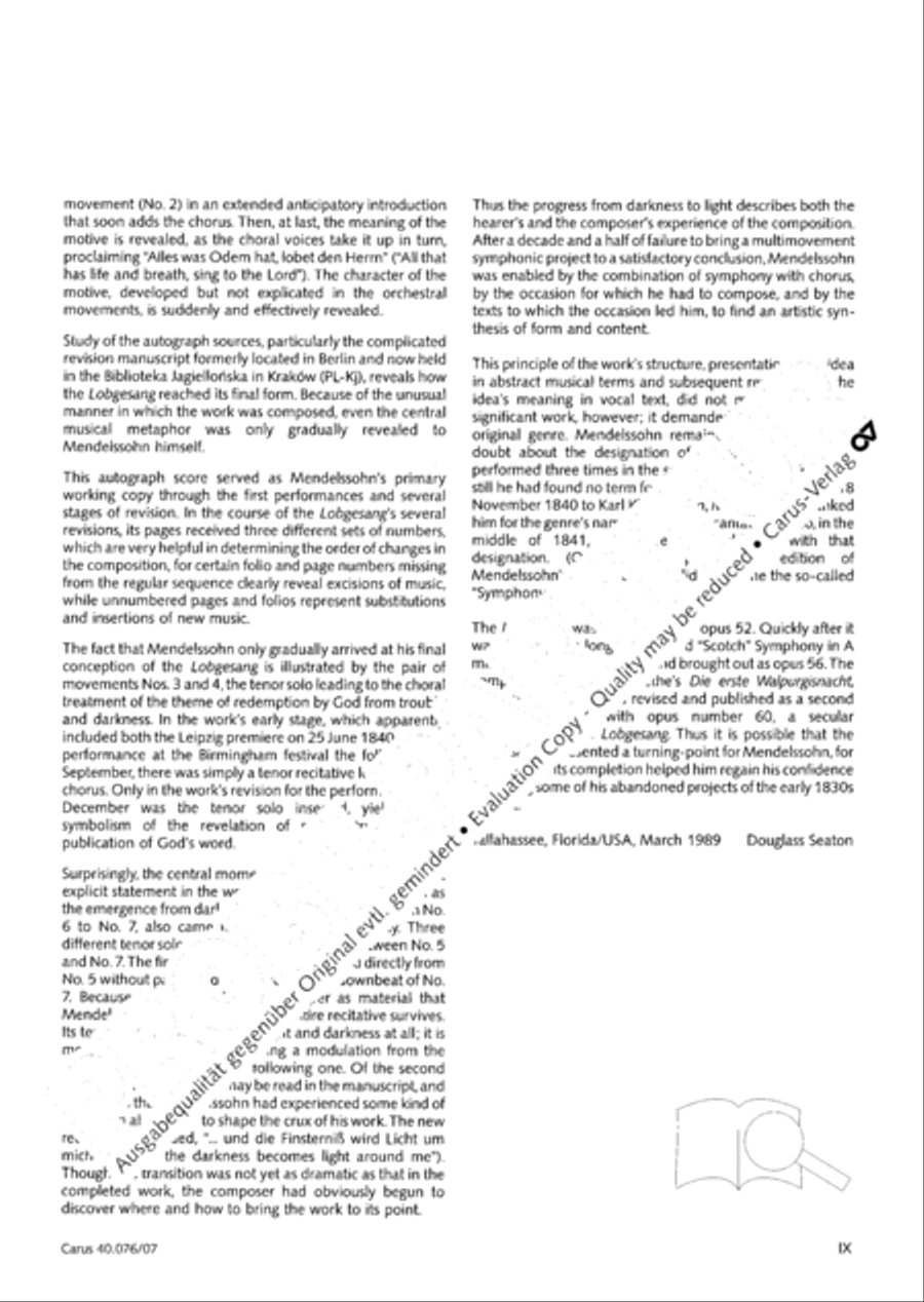 Hymn of Praise, MWV A 18 SSAATB scores gallery preview page 10