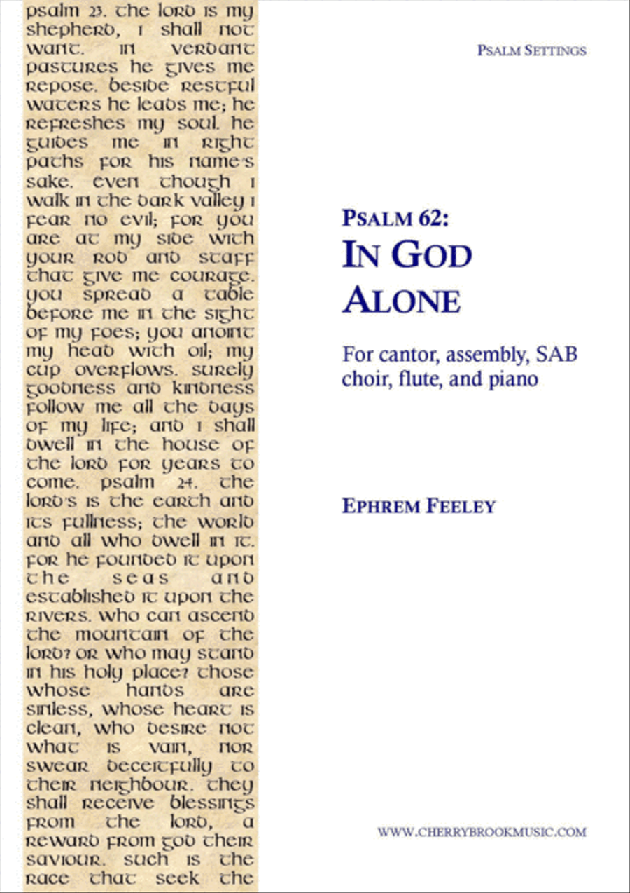 Psalm 62: In God Alone Psalm 62: In God Alone 3-Part scores gallery preview page 1
