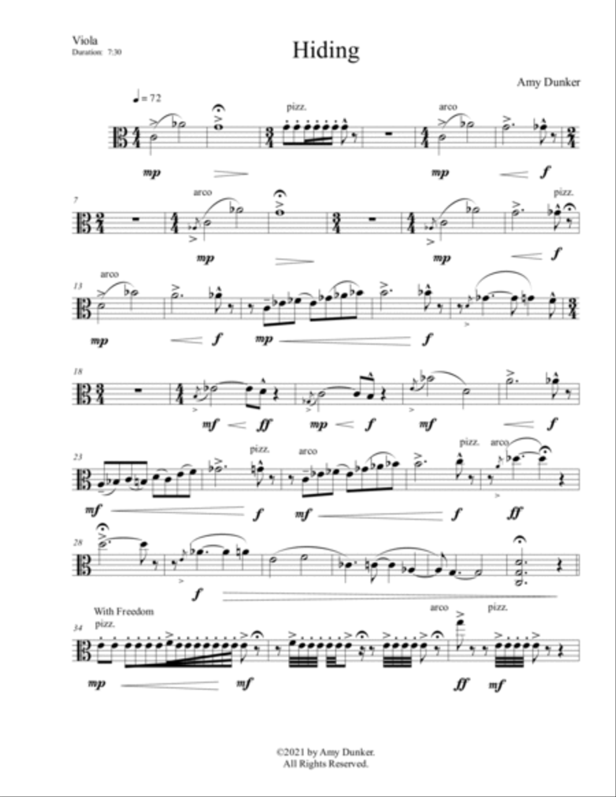 Hiding Hiding Viola Solo scores gallery preview page 3