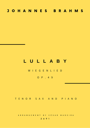 Brahms' Lullaby - Tenor Sax and Piano (Full Score and Parts)