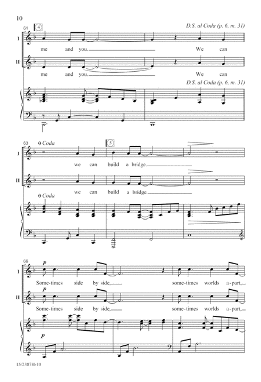 We Can Build a Bridge 2-Part scores gallery preview page 11
