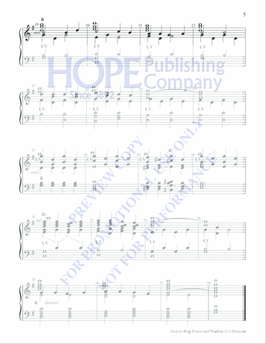 Easy to Ring Praise and Worship 3-Octaves scores gallery preview page 7