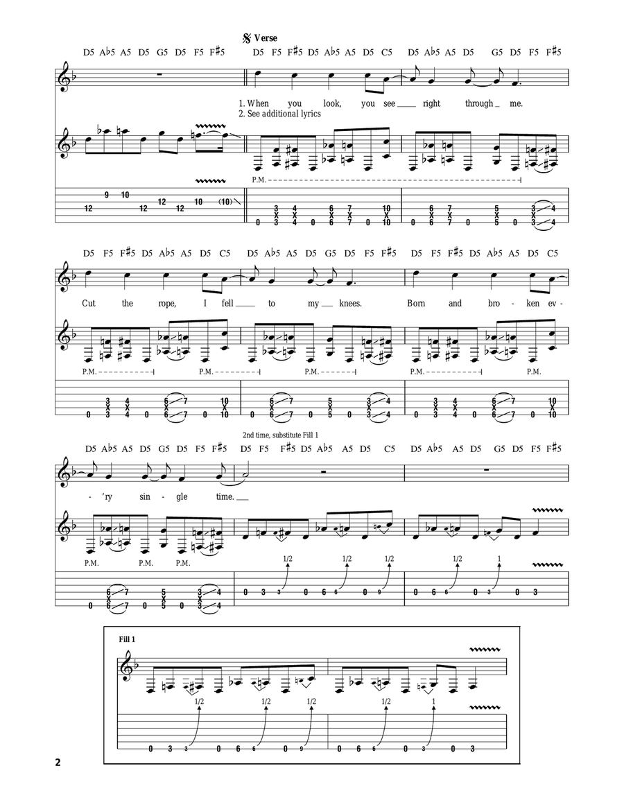 Slither Acoustic Guitar scores gallery preview page 2