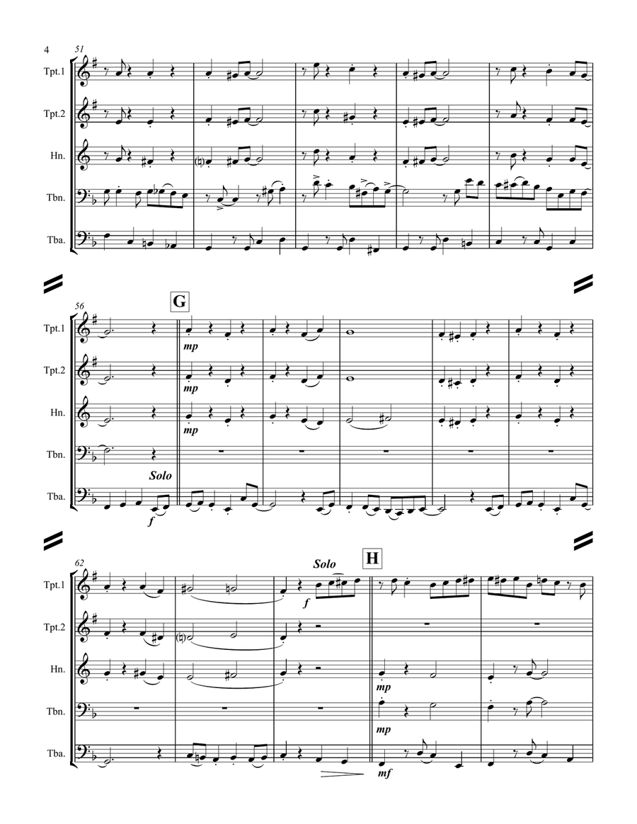Let It Snow! Let It Snow! Let It Snow! Let It Snow! Let It Snow! Let It Snow! Brass Ensemble scores gallery preview page 5