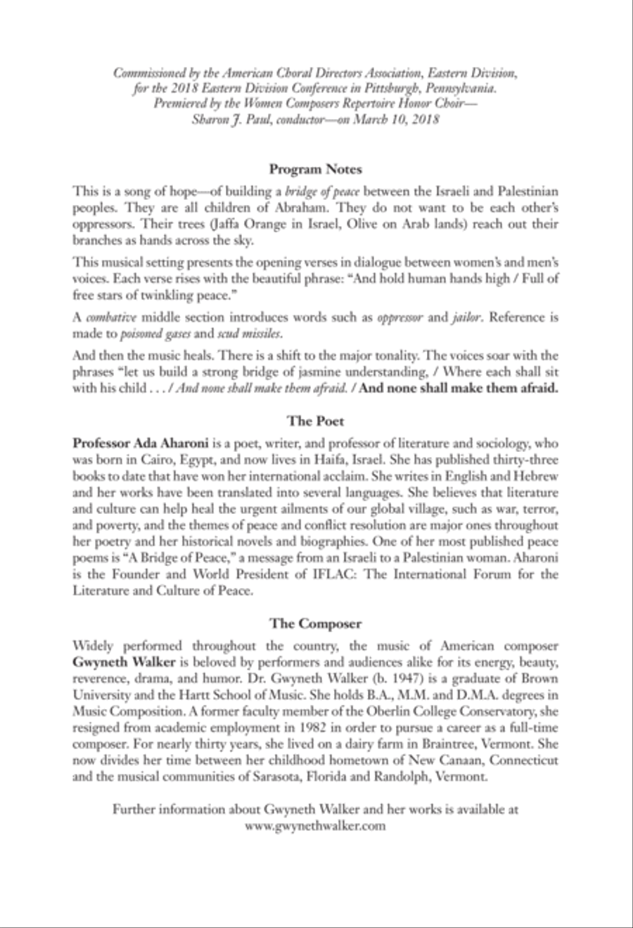 A Bridge of Peace Divisi scores gallery preview page 2
