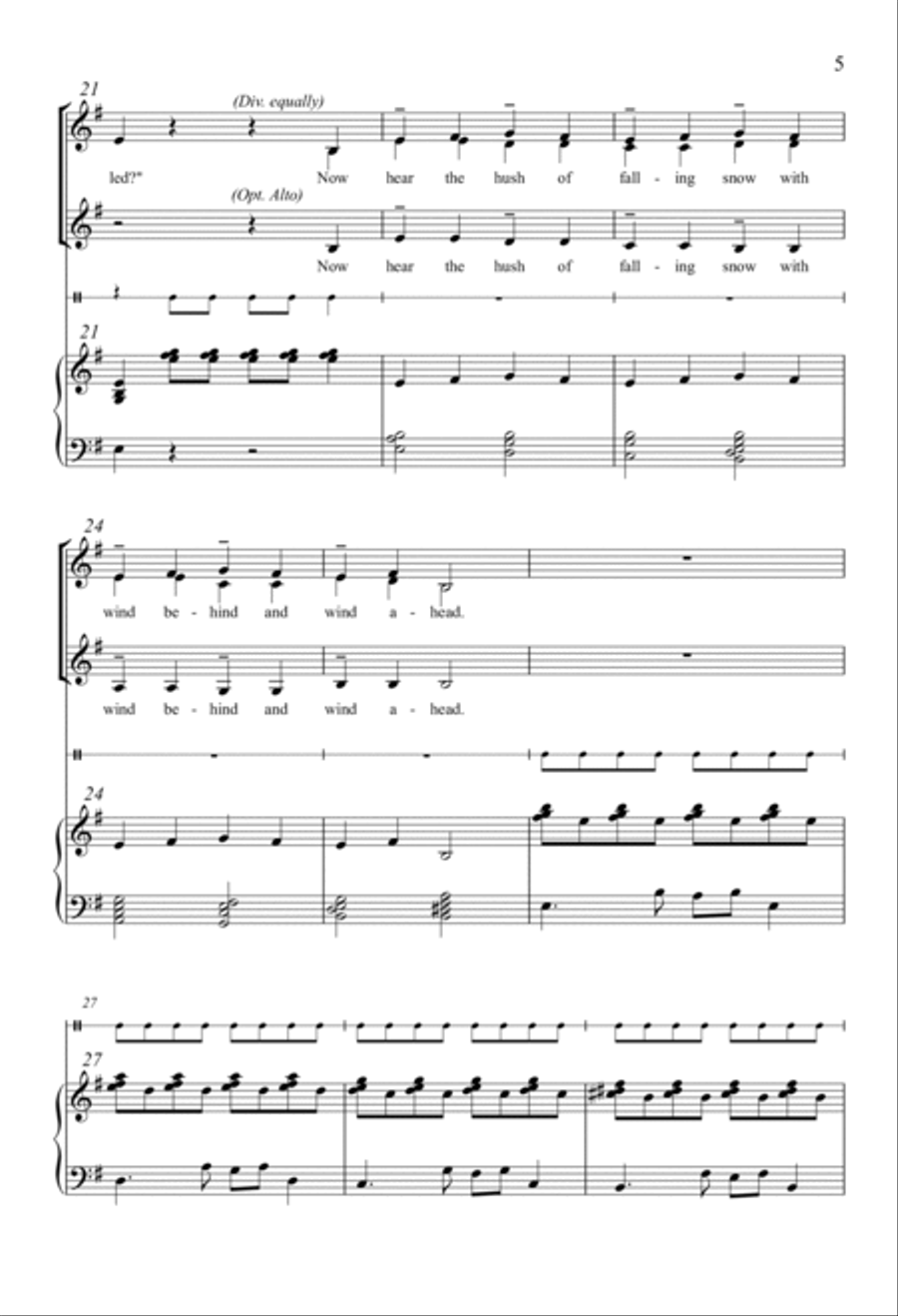 Winter Woods Choir scores gallery preview page 3