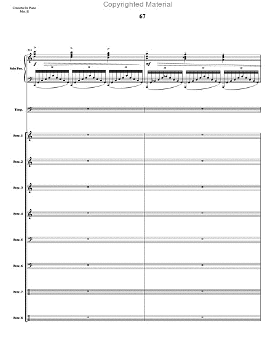 Concerto for Piano and Percussion Orchestra Percussion Ensemble scores gallery preview page 89