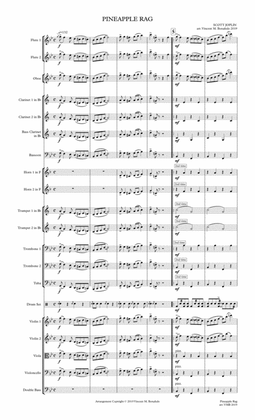 Pineapple Rag by Scott Joplin arr. for community orchestra