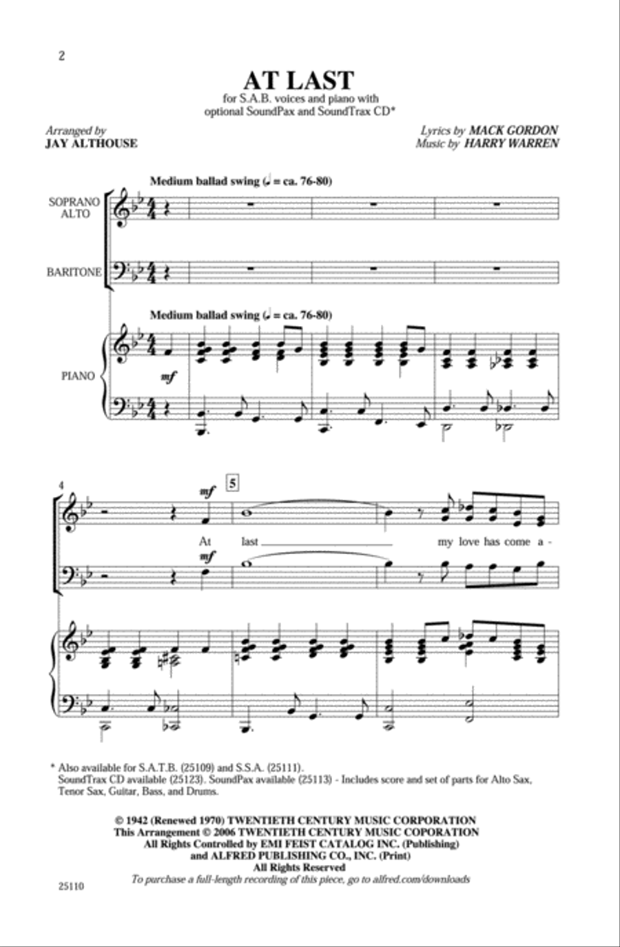At Last At Last 3-Part scores gallery preview page 2