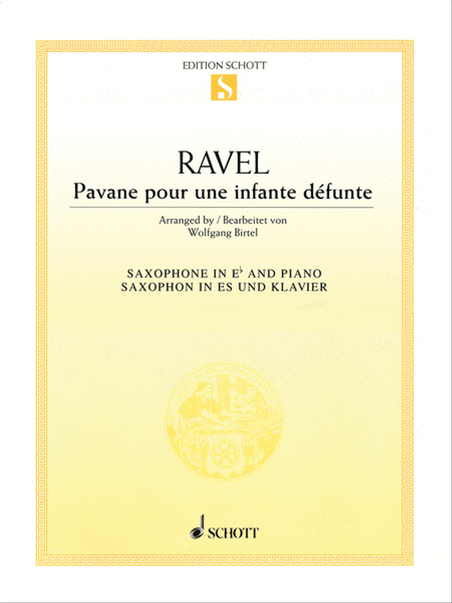 Pavane pour une infante défunte Alto Saxophone scores gallery preview page 1
