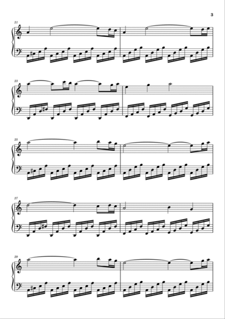 Naruto Main Theme Piano Solo scores gallery preview page 3