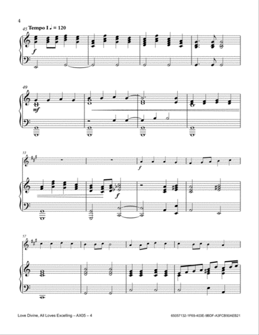 Love Divine, All Loves Excelling Alto Saxophone scores gallery preview page 4
