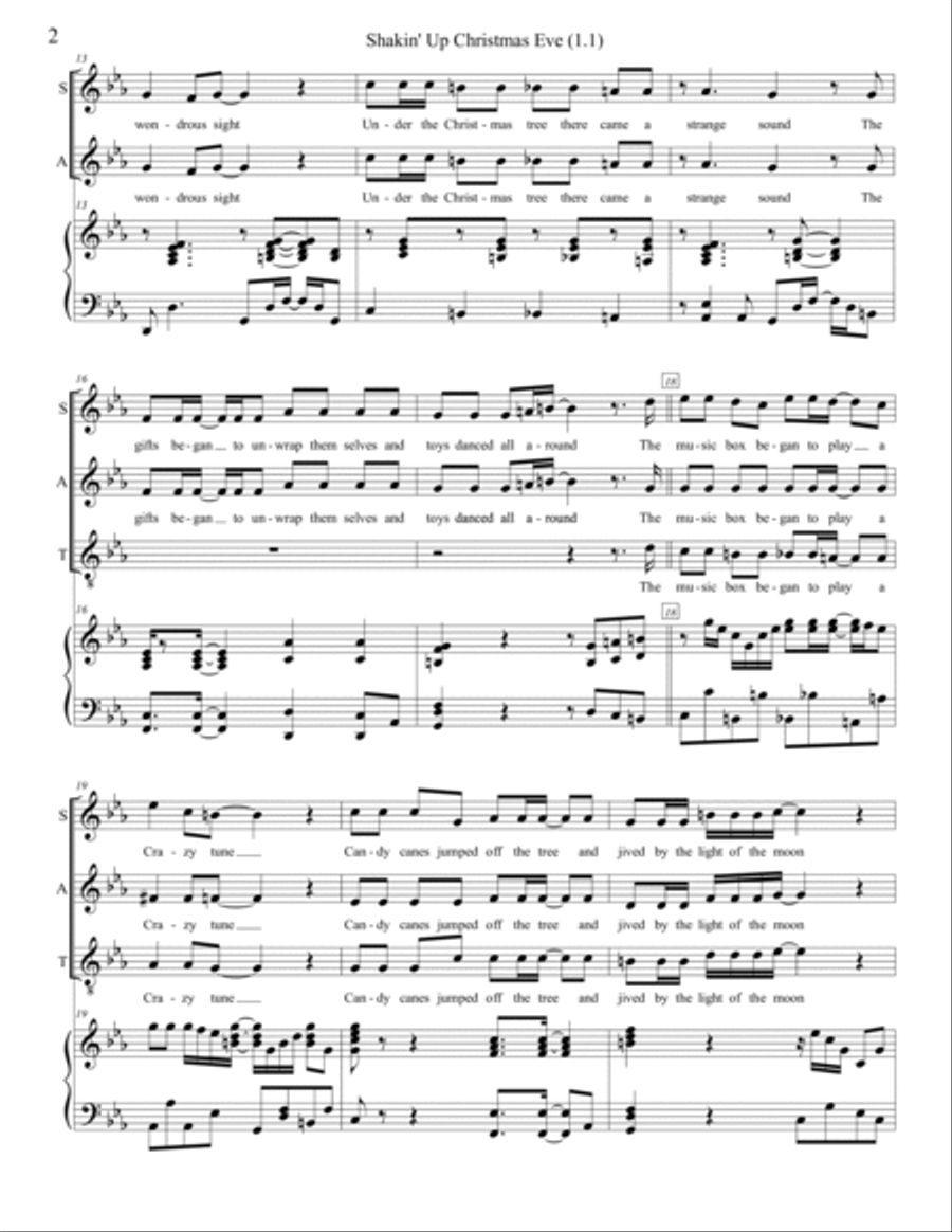 Shakin' Up Christmas Eve Shakin' Up Christmas Eve Small Ensemble scores gallery preview page 2