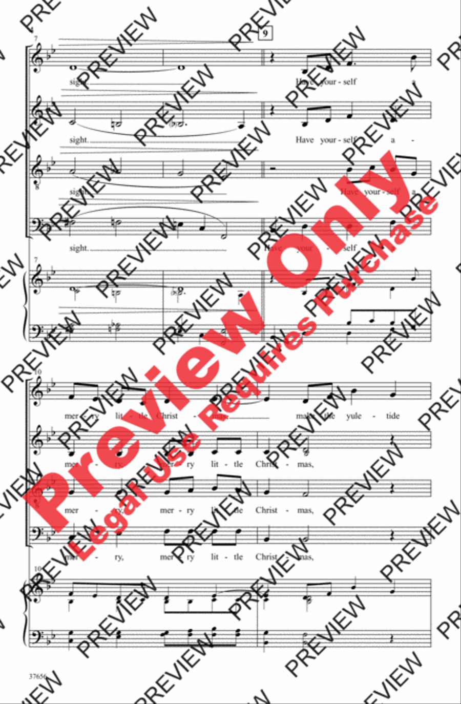 Have Yourself a Merry Little Christmas 4-Part scores gallery preview page 4