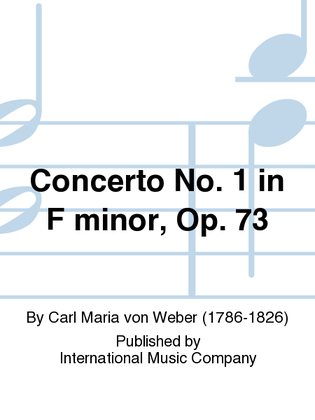 Book cover for Concerto No. 1 in F minor, Op. 73