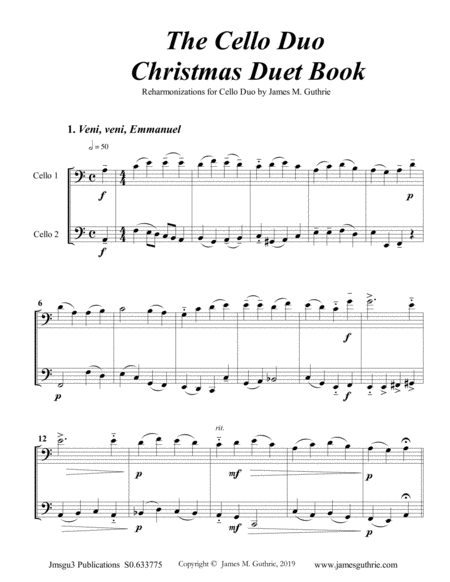 The Cello Duo Christmas Duet Book image number null