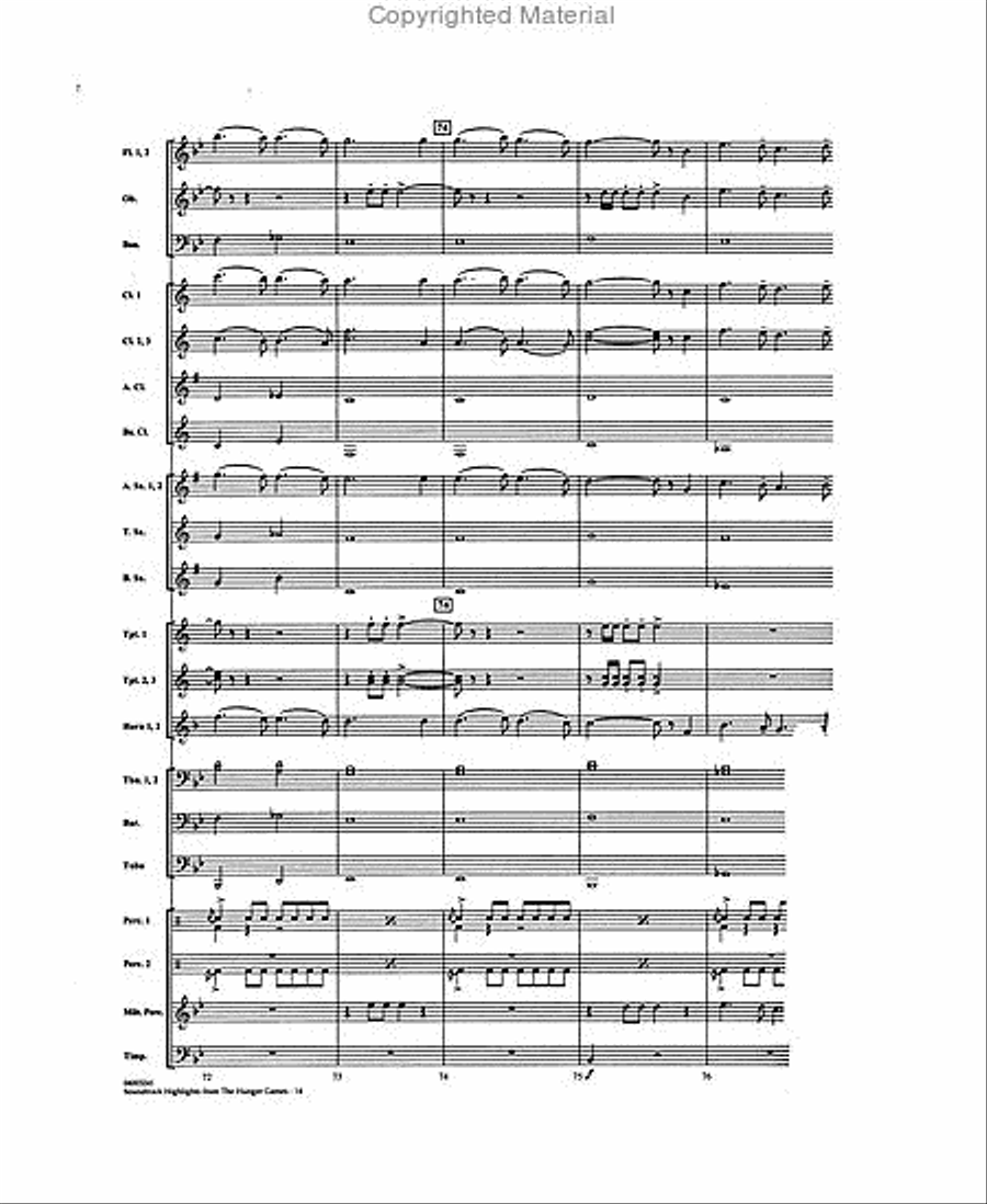 The Hunger Games - Soundtrack Highlights Concert Band scores gallery preview page 5