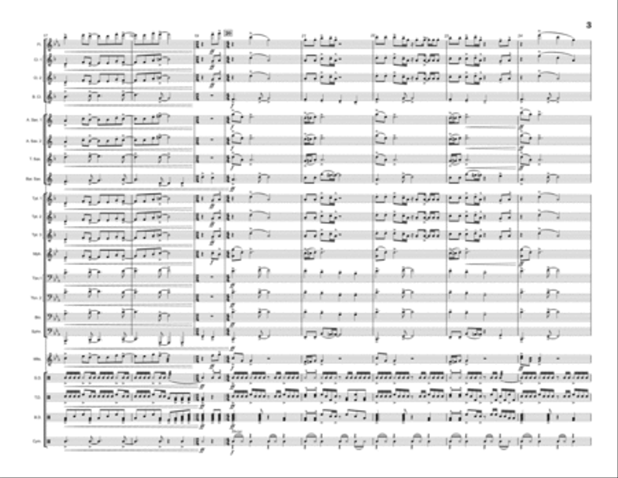 Dance The Night Dance The Night Marching Band scores gallery preview page 3