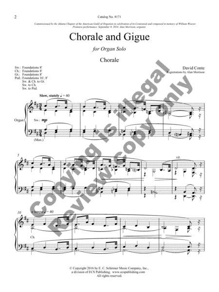 Chorale and Gigue image number null