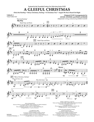 Book cover for A Gleeful Christmas - Violin 3 (Viola Treble Clef)