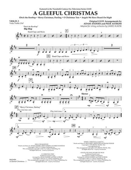 A Gleeful Christmas - Violin 3 (Viola Treble Clef)