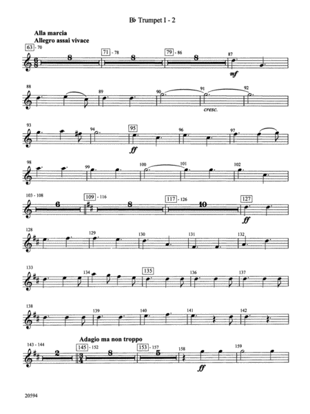 Symphony No. 9 (Fourth Movement): 1st B-flat Trumpet