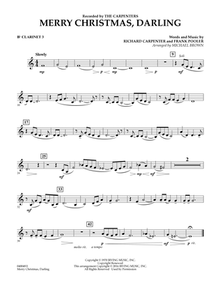 Merry Christmas, Darling - Bb Clarinet 3