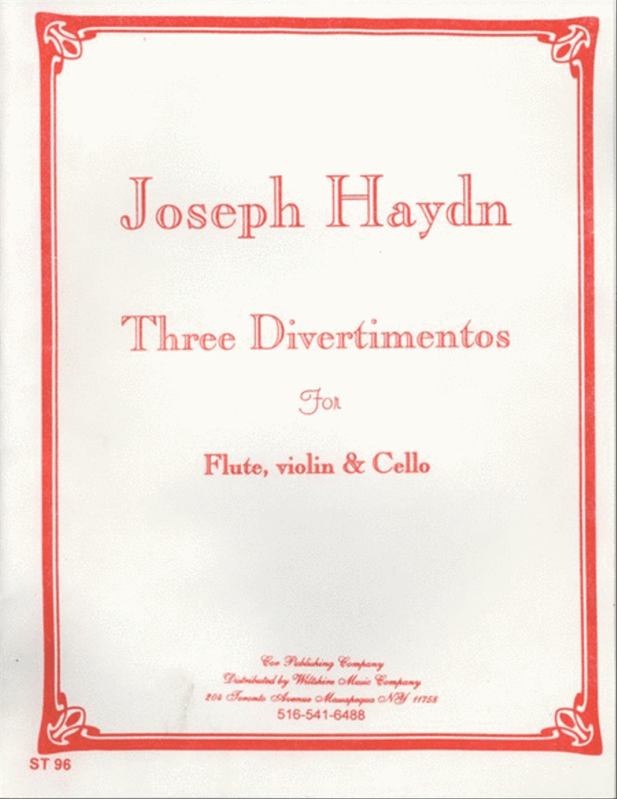 Three Divertimentos Flute scores gallery preview page 1