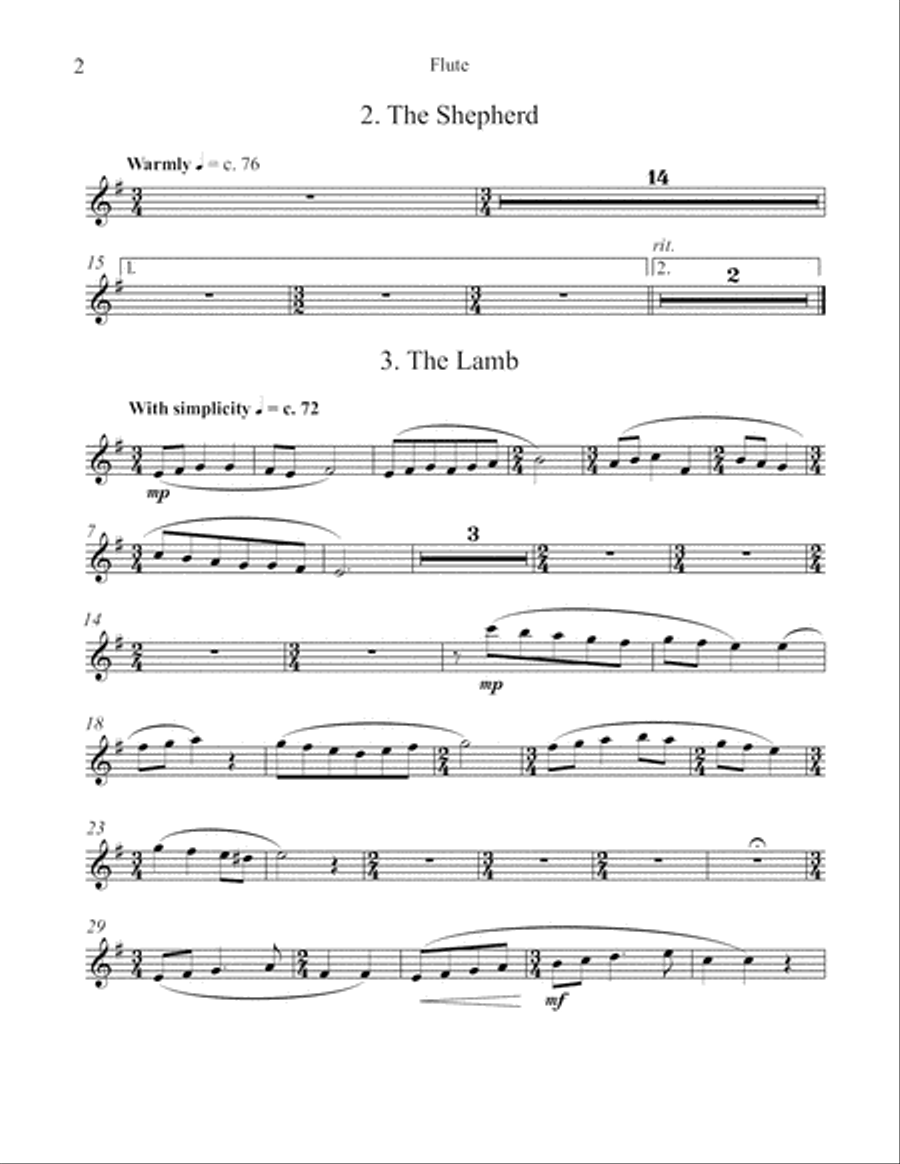 Songs of Innocence (Downloadable Flute Part) Part scores gallery preview page 2