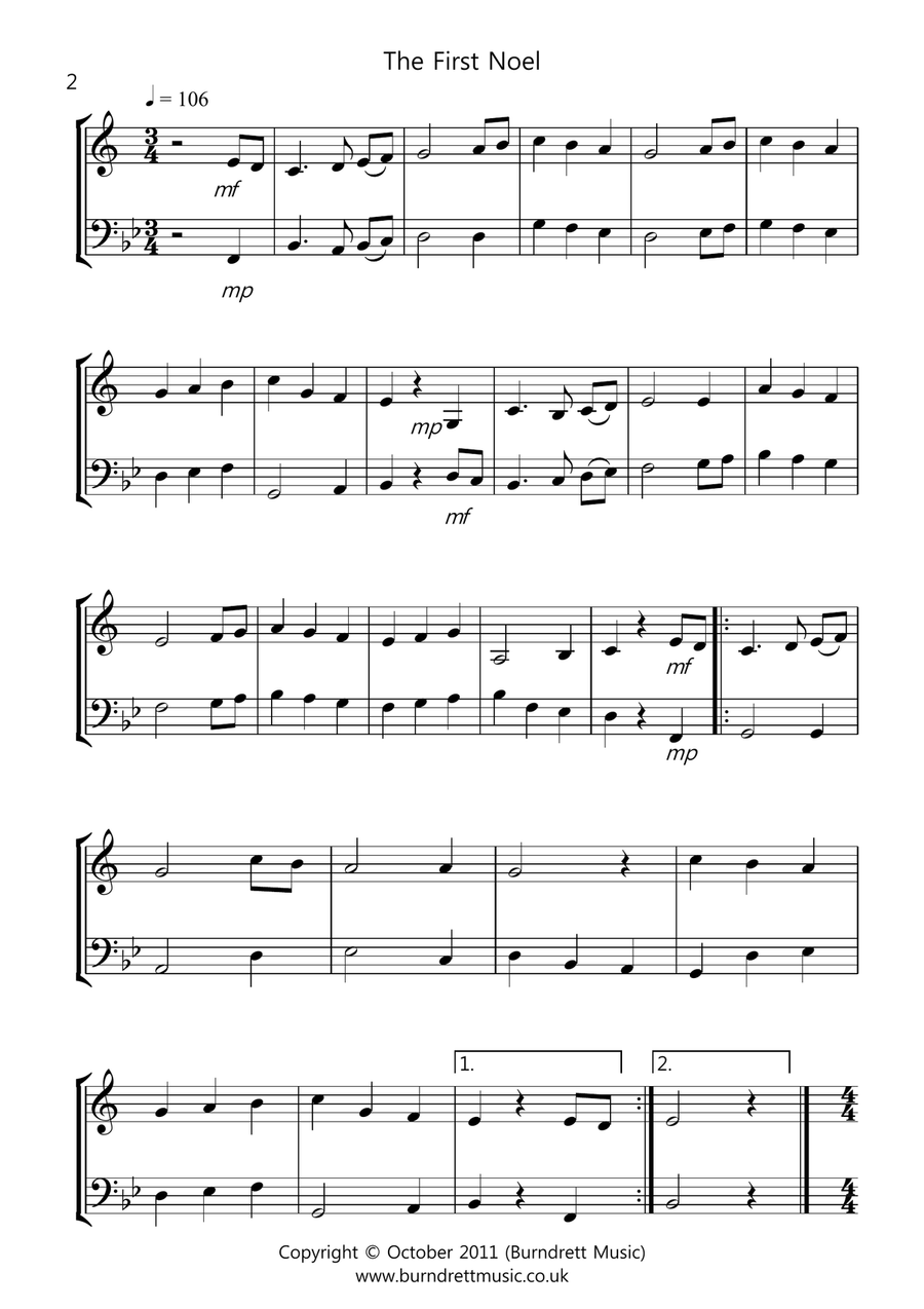 8 Easy Christmas Duets for Clarinet And Bassoon 8 Easy Christmas Duets for Clarinet And Bassoon Woodwind Duet scores gallery preview page 2