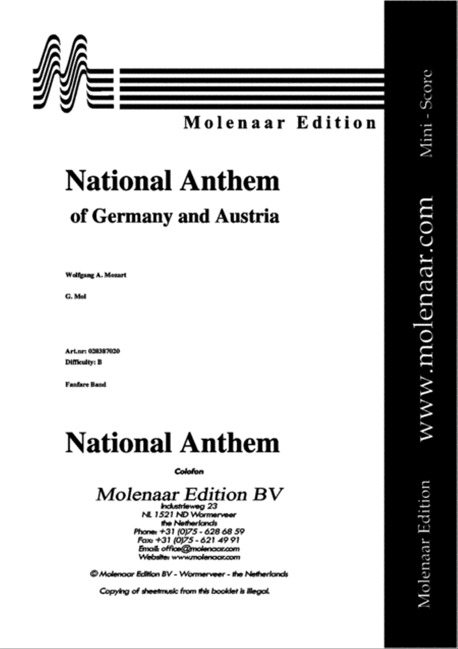 National Anthem of Germany and Austria Fanfare Band scores gallery preview page 2