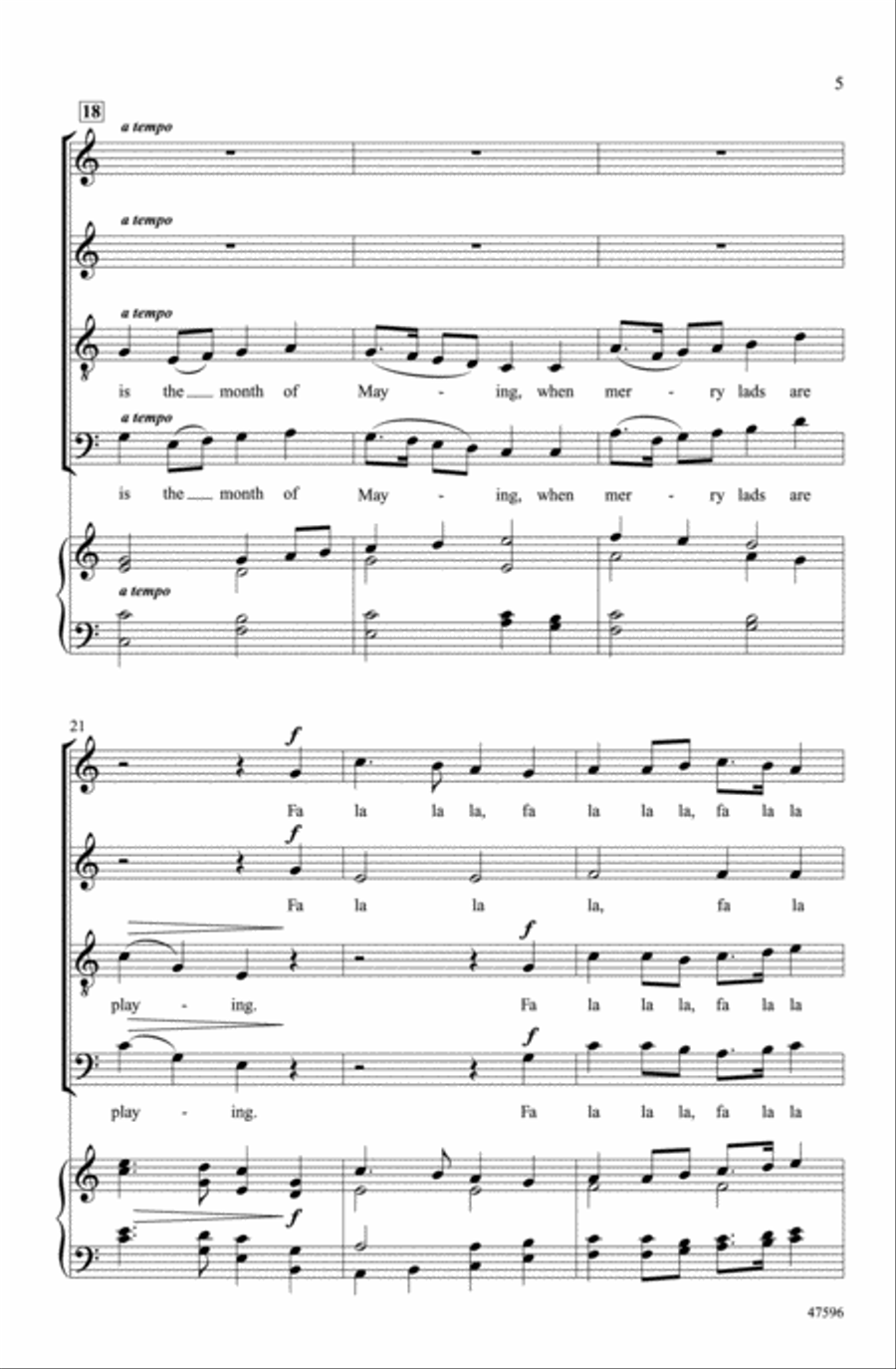 In the Pretty Springtime Choir scores gallery preview page 4