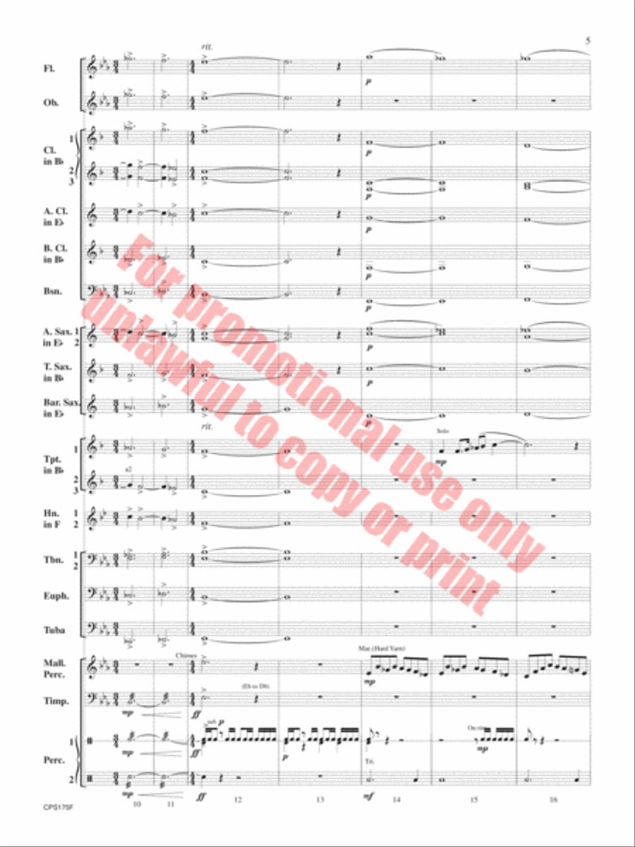 Aberystwyth Variants Aberystwyth Variants Concert Band scores gallery preview page 6